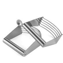 Misturador de farinha em aço inoxidável, cortador manual de manteiga e queijo, 2 peças