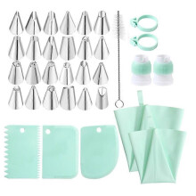 Ensemble de 34 poches à douille avec embouts pour la décoration de gâteaux