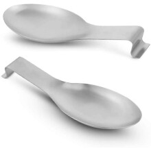 Set van 2 roestvrijstalen lepelhouders, keukengerei, afmetingen 3,8 x 9,4 inch