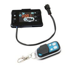 Air Diesels luchtverwarmer met LCD-monitor, schakelaar, bedieningspaneel met afstandsbediening voor parkeren.