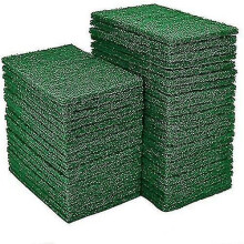 Conjunto de 40 esponjas de limpeza reutilizáveis verdes para louça e cozinha.