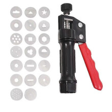 Pistola extrusora de argila com bicos de aço inoxidável, conjunto de ferramentas para confeitaria e decoração de bolos com pasta americana.