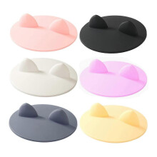 6 Pcs Cat Ear Silicone Anti Dust Cup Lids, Tea Mug Topper Cover for Coffee Cup
