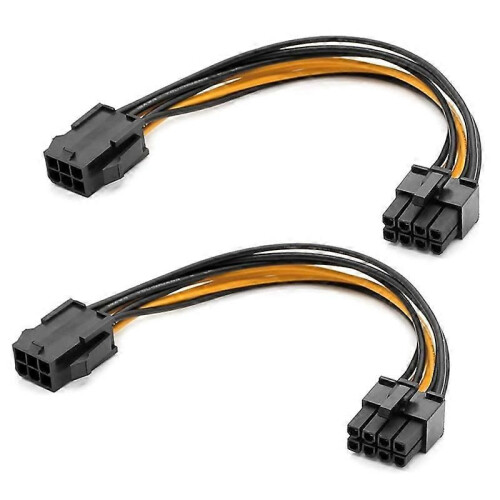 2er-Pack PCIe-Adapter-Stromkabel – 6-Pin auf 8-Pin für GPU-Grafikkarten