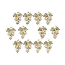 12 Pcs Pearl Napkin Rings, Gold Grape Shape, Napkin Holders for Wedding Party Table Decor