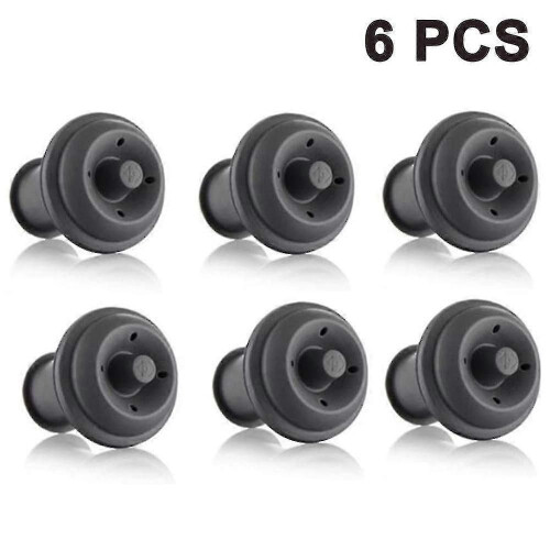 6-Piece Vacuum Stoppers Set for Wine Preservation