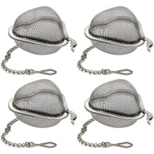 4 Pieces Stainless Steel Tea Strainers, Reusable Tea Balls