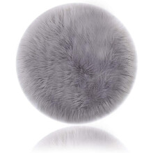 50cm Round Faux Sheepskin Rug, Ultra Soft Plush Fur Area Rug