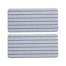 Conjunto de 2 porta-copos de diatomita absorventes de água, retangulares, com ranhuras, cinza.