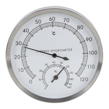 2-in-1-Hygrometer aus Edelstahl für Saunaräume – Saunazubehör