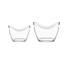 2 Pieces Transparent Ingot Ice Bucket, Champagne Barrel Ktv Wine Barrel Beverage Cooler