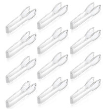 12PCS Serving Tongs Spoon Fork for Charcuterie AppetizersTransparent