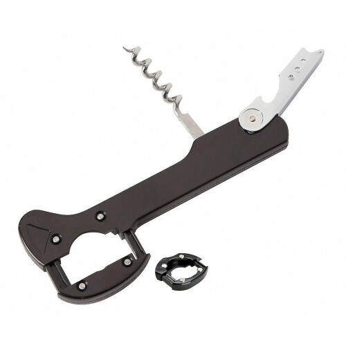 Bottle Opener with Foil Cutter and Corkscrew Pirouette Tool 1