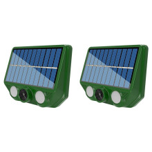 2X Solar Powered Ultrasonic Animal Repellent 500mAh Animal Deterrent Repellent USB Charging