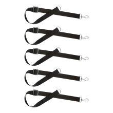 5Pcs Adjustable Horse Stall Bucket Strap Nylon Bucket-Black