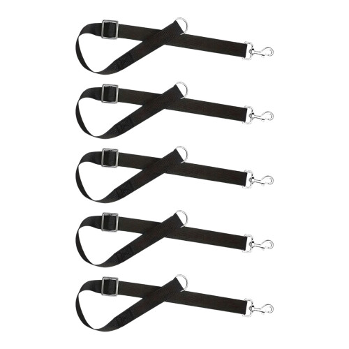 5Pcs Adjustable Horse Stall Bucket Strap Nylon Bucket-Black
