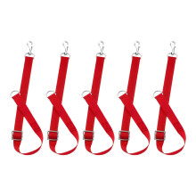 5Pcs Adjustable Horse Stall Bucket Strap Outdoor Feeding-Red