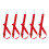 5Pcs Adjustable Fixing Rope Nylon Water Bucket Hangers for-Red 1