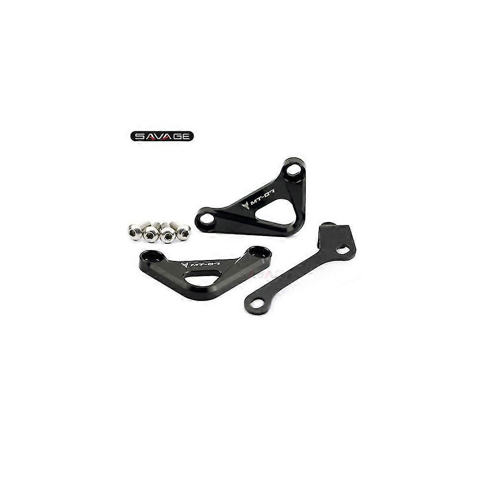 (Black) Yamaha Mt-07 Fz-07 Passenger Rear Footrest Pegs For 2014-2022 Models Black 7624176596674