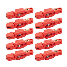 (Red) 10x Adjustable Planer Board Clips for Offshore Saltwater Fishing, Heavy Duty Trolling Line Release Gear