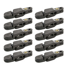 (Black) 10x Adjustable Planer Board Clips for Offshore Saltwater Fishing, Heavy Duty Trolling Line Release Gear