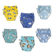 (style 2, 110 size) 6 Pack Cotton Potty Training Underwear for Toddlers, Reusable Waterproof & Breathable, Boys & Girls
