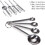 Messlöffel-Set aus Edelstahl mit skaliertem Messbecher, Silber 4