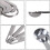 Messlöffel-Set aus Edelstahl mit skaliertem Messbecher, Silber 5