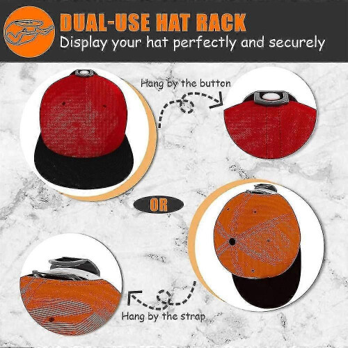 Adhesive Hat Hooks, 24 Pack, Wall Mounted Hat Rack Organizer for Home Decor 2