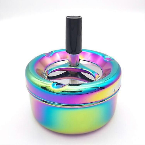 Rotating Ashtray in Rainbow Design, Multicolour, Diameter: 9cm 1