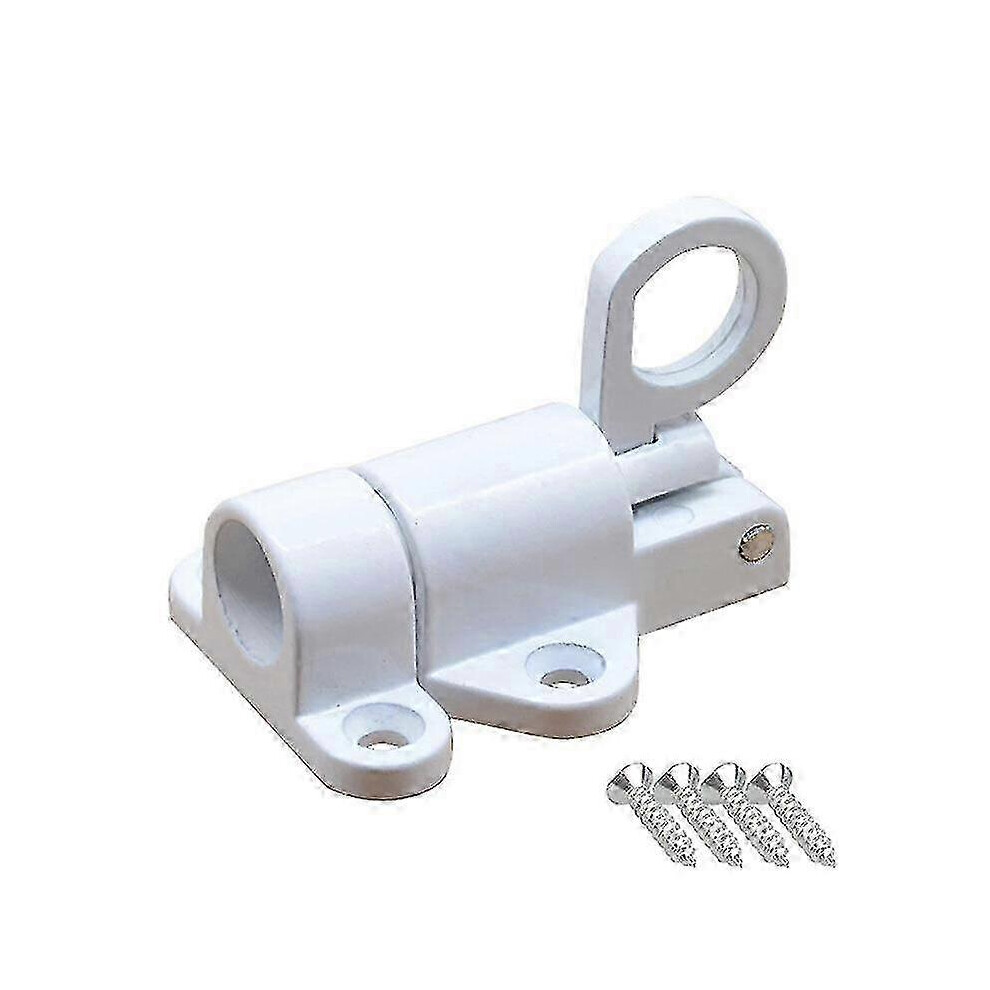 (White) Aluminium Alloy Door Latch For Attic Loft Ceiling Hatch Sprung Lock Catch Tool 7624176601323