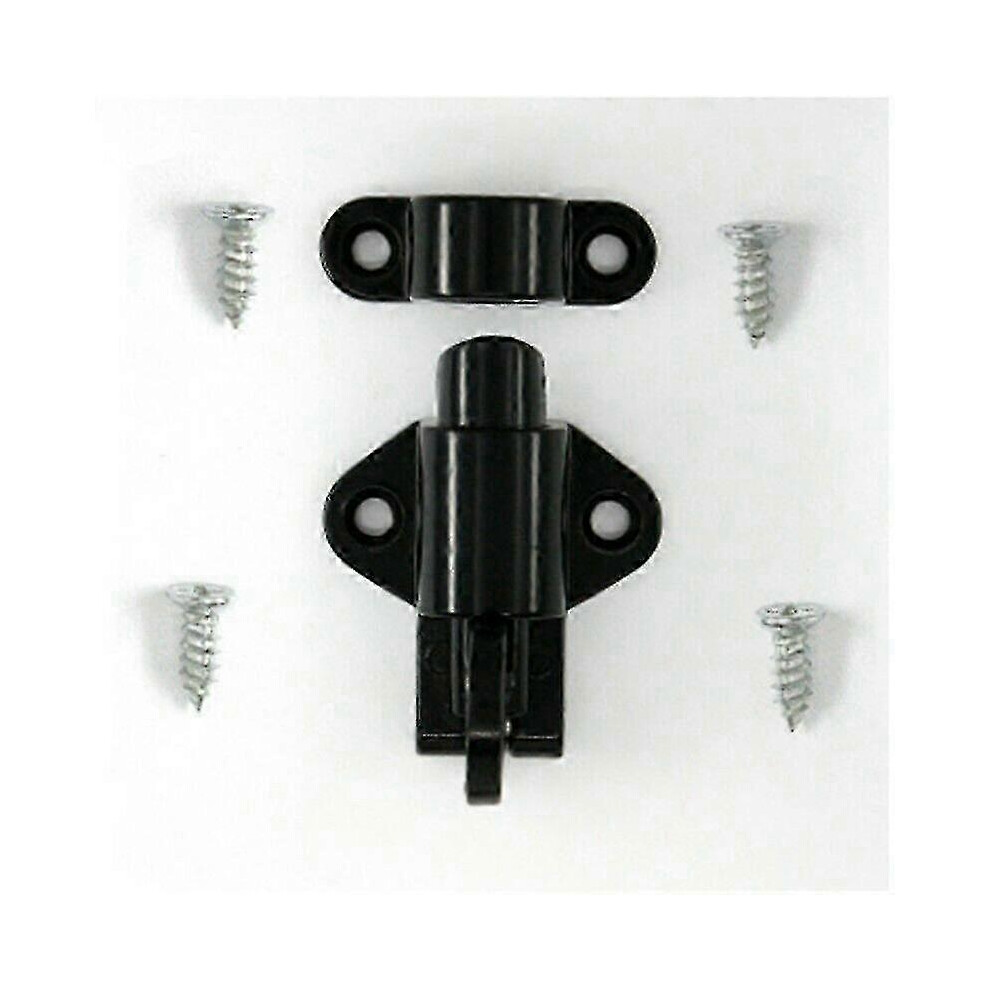 (Black) Aluminium Alloy Door Latch For Attic Loft Ceiling Hatch Sprung Lock Catch Tool 7624176601309