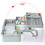 2X 3-Layer Plastic Dividing Storage Box  Organizer and Storage with Adjustable Spacers Portable Handled Organizer 3