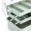 2X 3-Layer Plastic Dividing Storage Box  Organizer and Storage with Adjustable Spacers Portable Handled Organizer 8