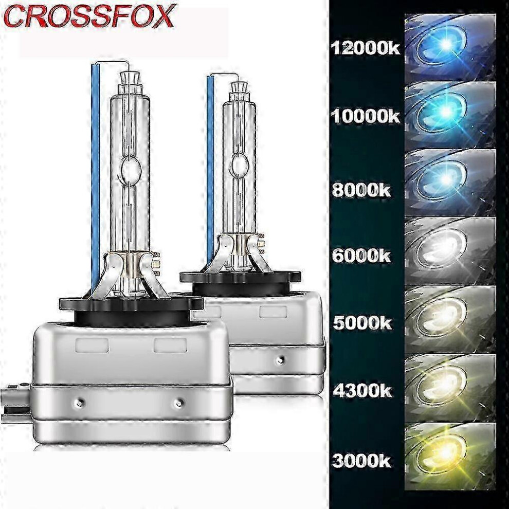 (D1s, 12000 K) 2Pcs Hid Headlight Bulb D1s 12000K For Auto Replacement Blue 7624176602979