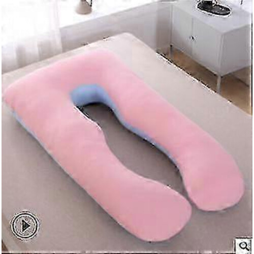 (Pink, 1pc) Pregnancy Pillow U Shape - Full Body Support for Better Sleep