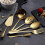 6-Piece Serving Flatware Silverware Set, Include Cake Server, Slotted Serving Spoon 5