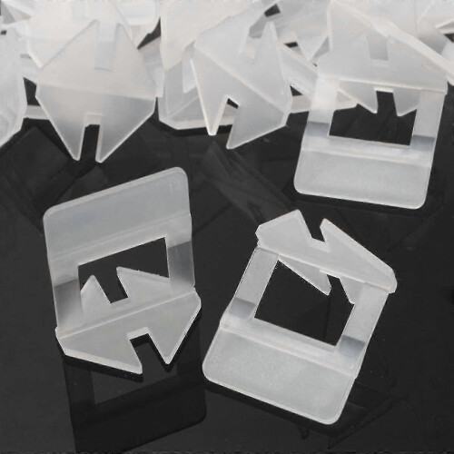 Tile Leveling System gaskets - 100pcs sizes 1mm (1mm, white)