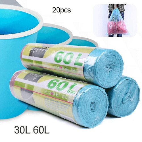 20pcs Thick Auto Drawstring Trash Garbage Bag for Kitchen Rubbish60L 2