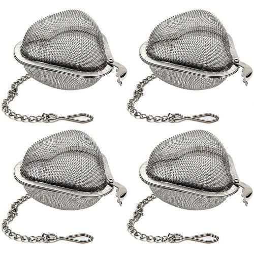 4 Pieces Stainless Steel Tea Strainers, Reusable Tea Balls 1