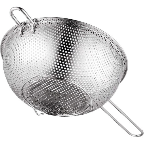 2 Pcs Stainless Steel Colander with Handle 2