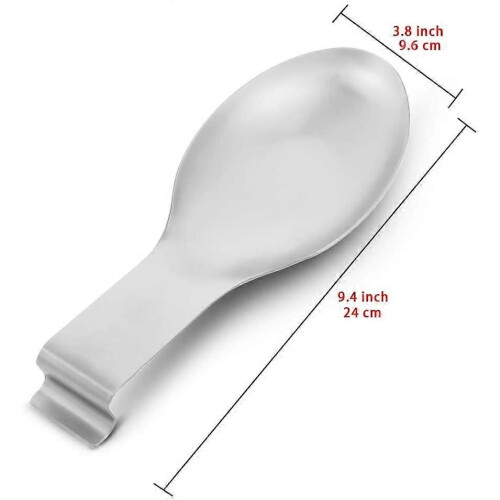 Conjunto de 2 Descansos de Colher em Aço Inoxidável, Utensílios de Cozinha, Tamanho 3,8 x 9,4 polegadas 2