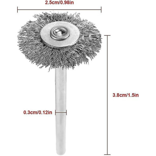 25-mm-Stahldrahtbürste, 10 Mini-Drahtbürsten 2