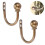 Round Finials Curtain Holdbacks Decorative Hooks Wall Mounted 3