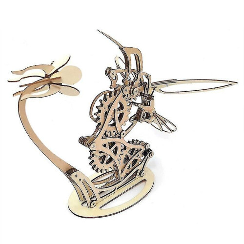 Ensemble de sculptures cinétiques en bois représentant un colibri - Modèles d'animaux à assembler de haute difficulté 2