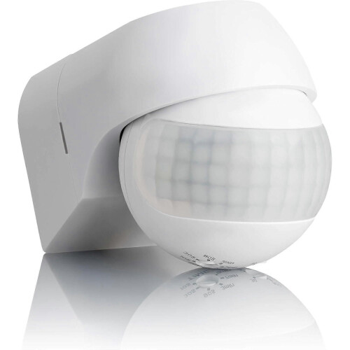 Sensor Outdoor IP44, Wall Mounted Infrared Motion Sensor LED Suitable, Max 800W, White 1
