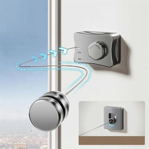 Retractable Clothes Drying Rope: Punch-Free, Single-Line, Suitable for Indoor Use 2