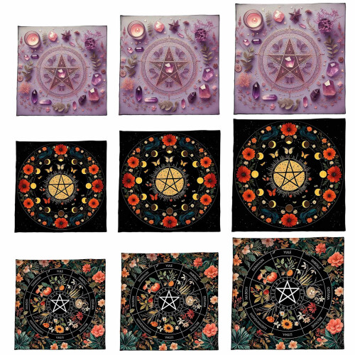 Tarots Tablecloth Plushs Velvets Multiple-A 75x75cm 1