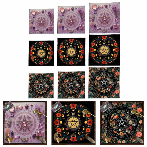 Tarots Tablecloth Plushs Velvets Multiple-A 75x75cm 2