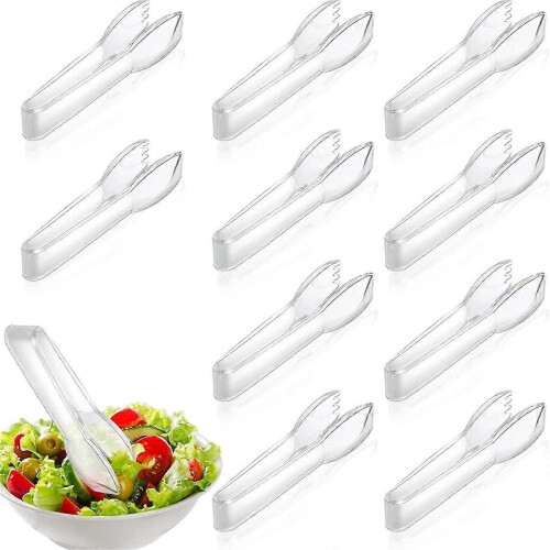 12PCS Serving Tongs Spoon Fork for Charcuterie AppetizersTransparent 2